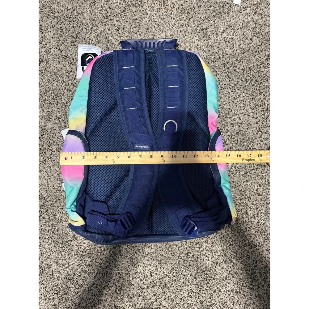 Eastsport Velocity Backpack Kids 18 Inch Rainbow Ombre New Expandable Navy Blue